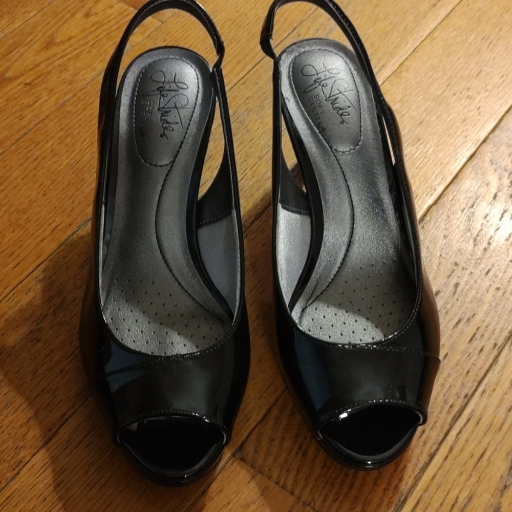 Black Patent Leather Heels
